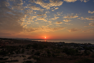 Beautiful sunrise with dramatic cloudscape