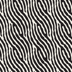 Hand drawn striped seamless pattern with brushstrokes tiling. Abstract freehand texture for print