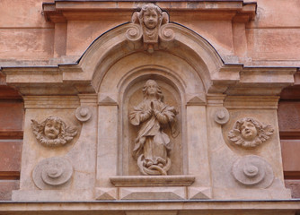 stucco, building, wall, facade, architecture, old, decoration, molding, architectural, style, design, white, background, detail, sculpture, vintage, historic, exterior, retro, pattern, art, landmark, 