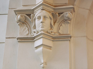 stucco, building, wall, facade, architecture, old, decoration, molding, architectural, style, design, white, background, detail, sculpture, vintage, historic, exterior, retro, pattern, art, landmark, 