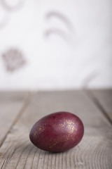 Naklejka na ściany i meble Colorful eastern eggs. Copy space. Selective focus