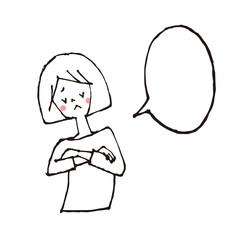 考える女性