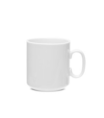 White ceramic cup isolated on a white.