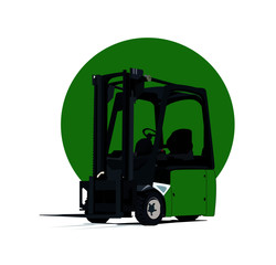 Green Electric Forklift Truck	