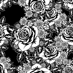 seamless monochrome pattern