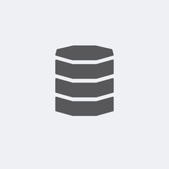Database vector icon, server storage symbol.