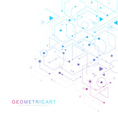 Modern futuristic background of the scientific hexagonal pattern. Virtual abstract background with particle, molecule structure for medical, technology, chemistry, science. Social network vector.