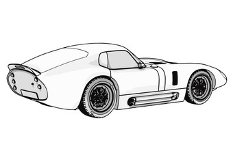 Obraz premium sketch retro car vector.