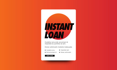 Instant Loan Poster Template Text Box Design With Apply Button