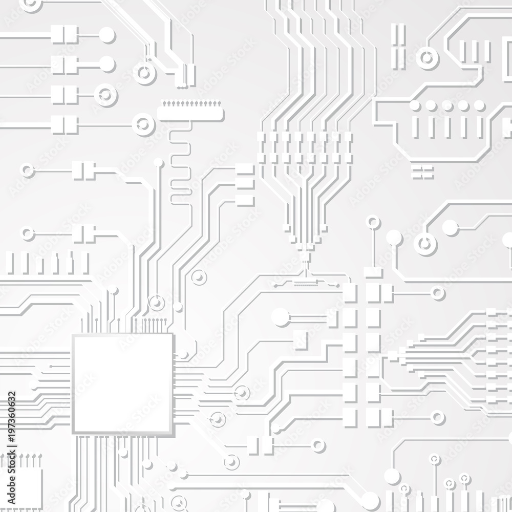 Poster vector circuit board illustration. abstract technology. microchip background.