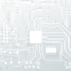 Vector circuit board illustration. Abstract technology. Microchip background. 