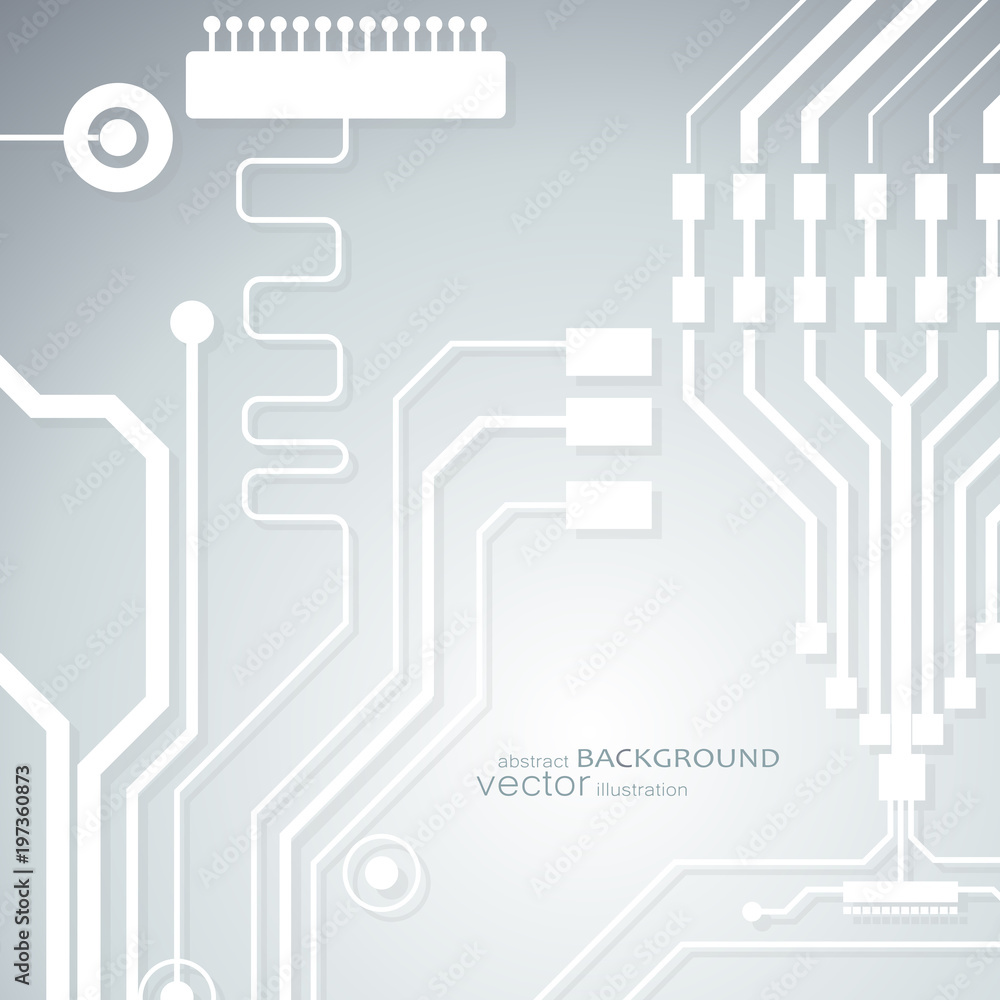 Aufkleber vector circuit board illustration. abstract technology. microchip background.