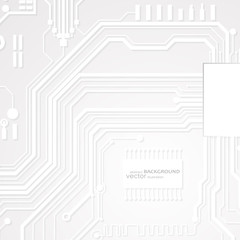Vector circuit board illustration. Abstract technology. Microchip background. 