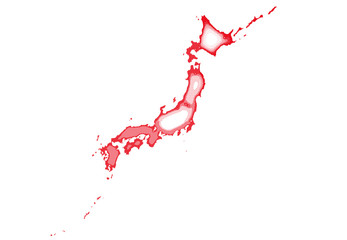 日本地図　網点