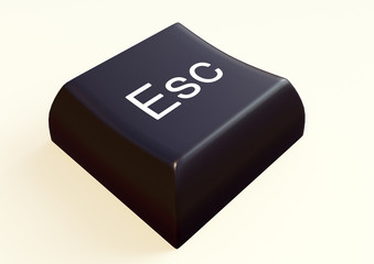 A 3d illustration of a esc button from a keyboard