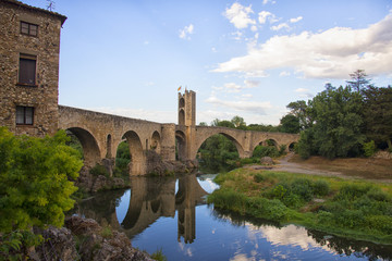 Bridge across EL Fluvia River in Besalu