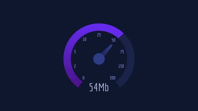 Speedometer Internet Speed 50 mb 100 mb 300 mb Lilac Scale