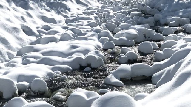 mountain river stones