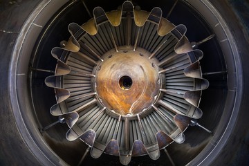Jet engine close up photo