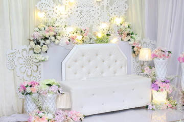 Beautiful decoration setup for wedding ceremony