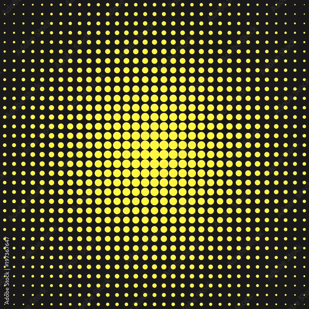 Poster abstract halftone circle pattern background - vector design from dots