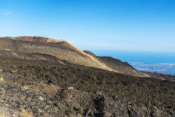 Mount Etna, volcano located in Sicily, Italy