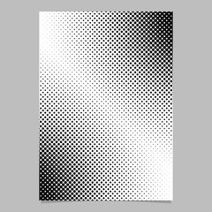 Monochrome abstract halftone dot pattern brochure background - vector graphic from circles