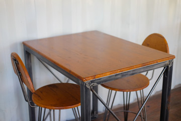 Table and Chair make it wooden and steel
