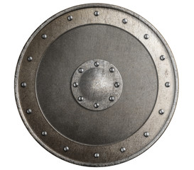 old metal shield isolated 3d illustration