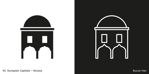 Buyuk Han Icon.
Landmark building of Nicosia, the capital city of Cyprus
