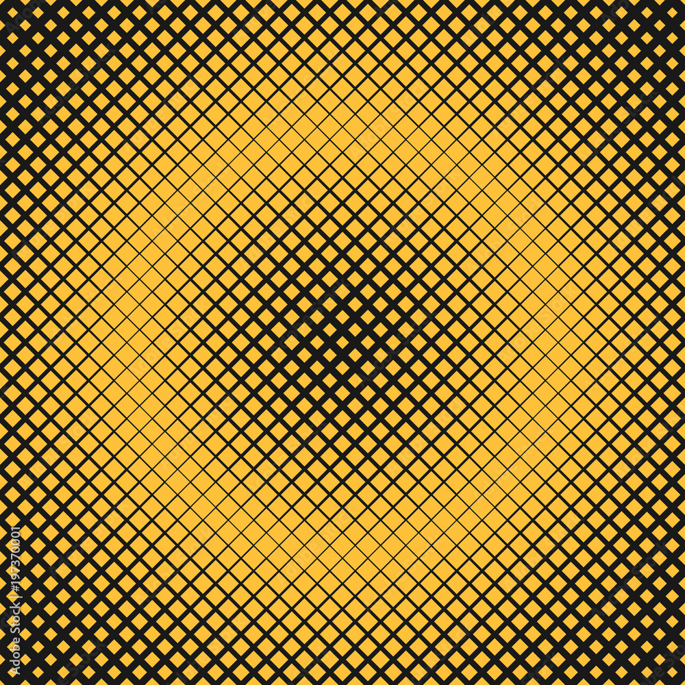 Poster retro abstract halftone square pattern background - vector design with diagonal squares