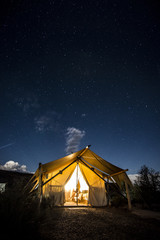 Camping under the stars in Utah