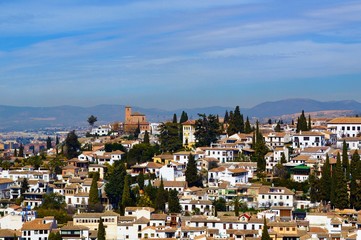 Fototapeta na wymiar The city of Granada in Southern Spain.