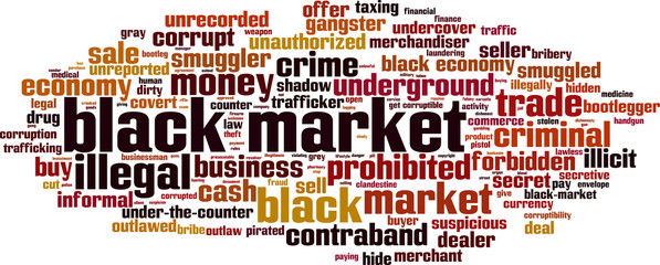 Black market word cloud