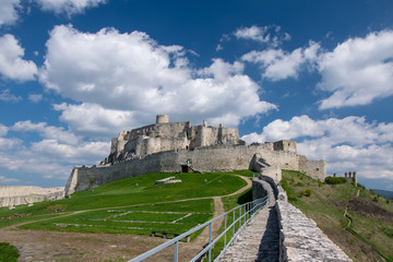 Fototapeta na wymiar Ancient ruin of Spis Castle, Slovakia at summer sunshine day