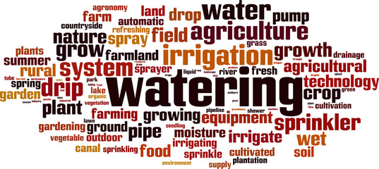 Obraz premium Watering word cloud