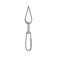 Line oil knife icon