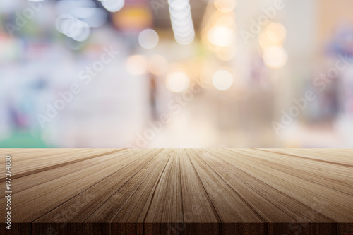 Wood Plank Table Top With Clean Blur Background For You Product Wood Plank Table Top With Clean Blur Background For You Product Advertising