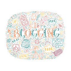 Vector blogging illustration