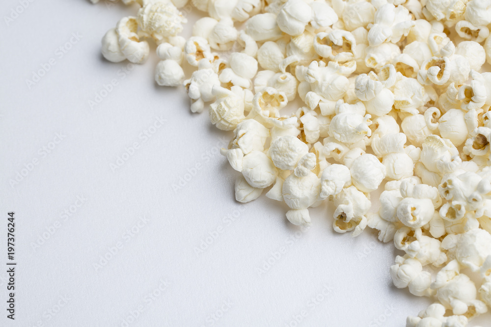 Wall mural popcorn border isolated on white