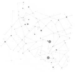 Abstract Many lines and points background, geometry wallpaper, vector design. connection concept