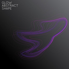 Abstract tangled threads shape