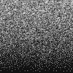 Round gold glitter. Top gradient with round gold glitter on black background. Bewitching Vector illustration.