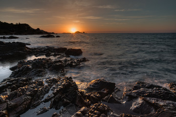 Fototapeta na wymiar Corsica France Ile Rousse Sunrise