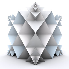3D illustration of abstract triangular shapes
