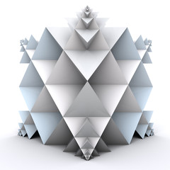 Obraz premium 3D illustration of abstract triangular shapes 