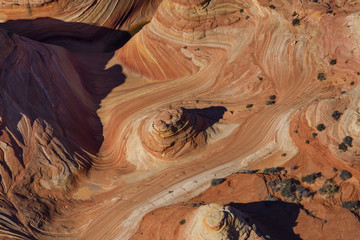 The Wave formation in the Coyote Buttes in the Paria Canyon-Vermilion Cliffs Wilderness