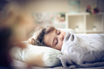 Sleepy little girl.