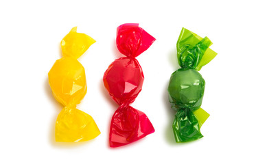 candy in wrapper isolated