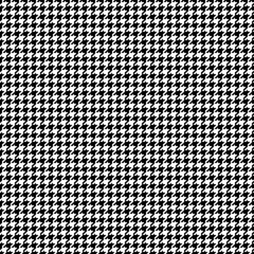 Black & White Seamless Pixel Houndstooth Pattern Little